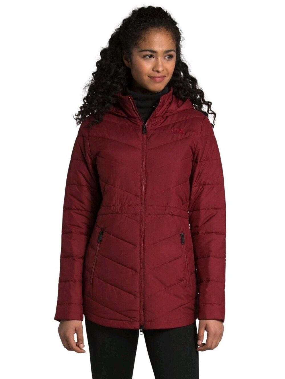 THE NORTH FACE Tamburello Insulated Parka Long Winter Coat Pomegranate Women LRG